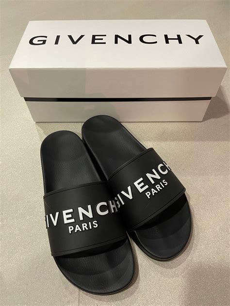 givenchy raised logo slides are they new|givenchy sandals.